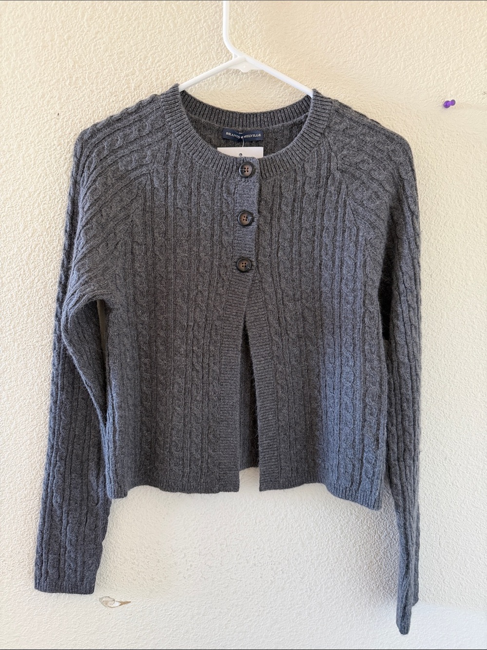 Brandy melville super soft cable knit cardigan